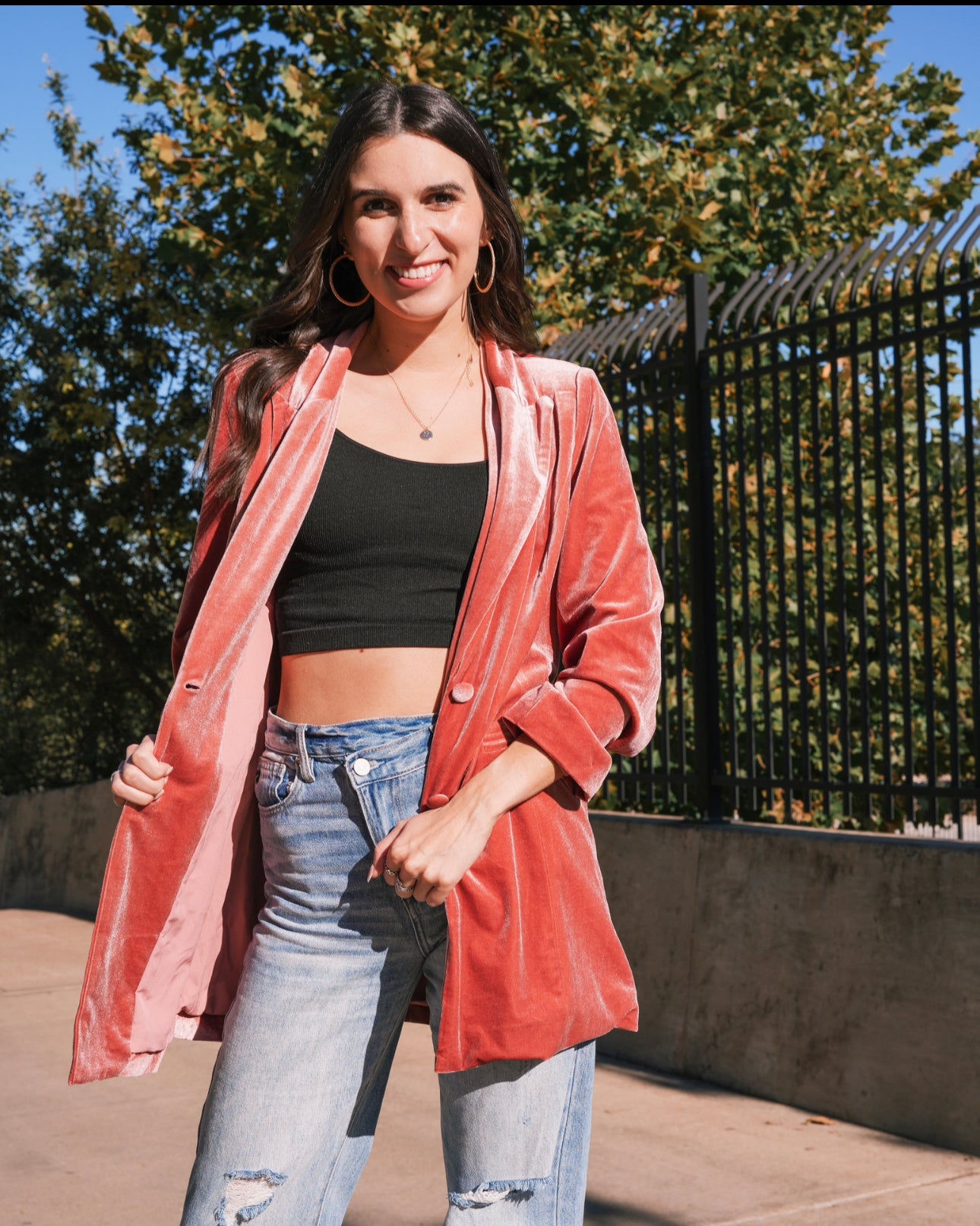Pink Velvet Blazer
