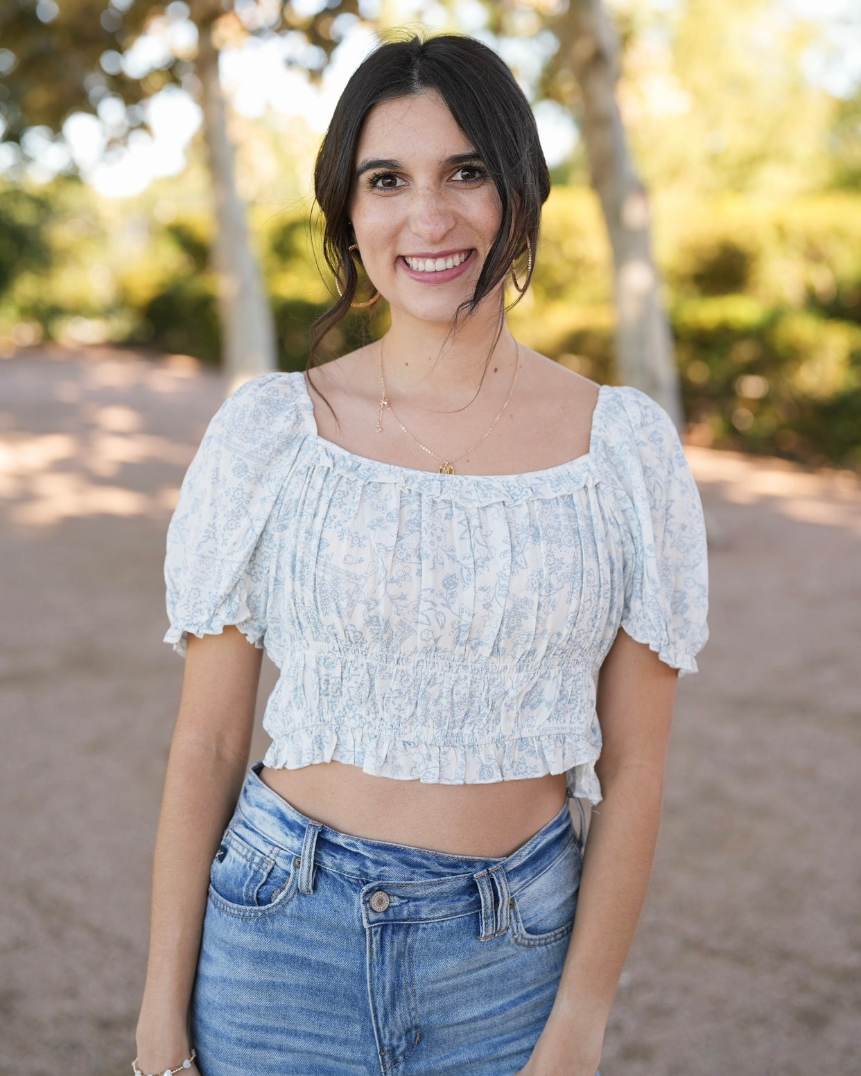 Cabo Ruffle Sleeve Top