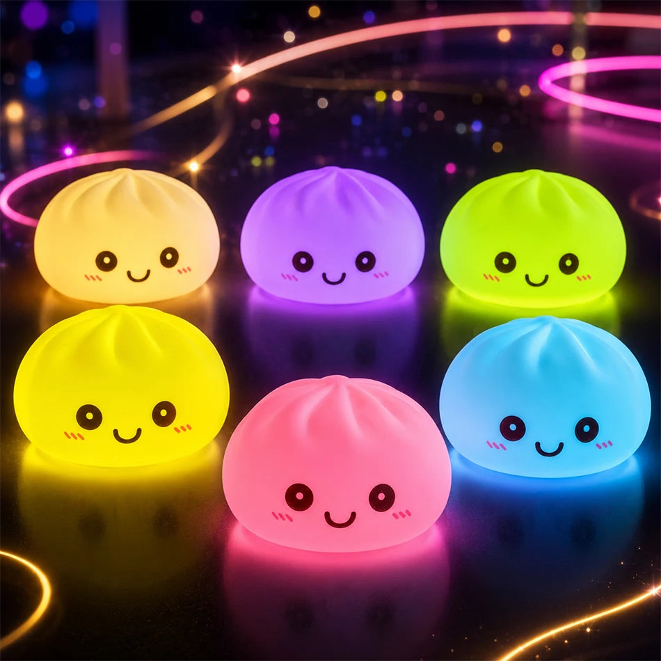Luminárias noturnas em formato de bolinho
