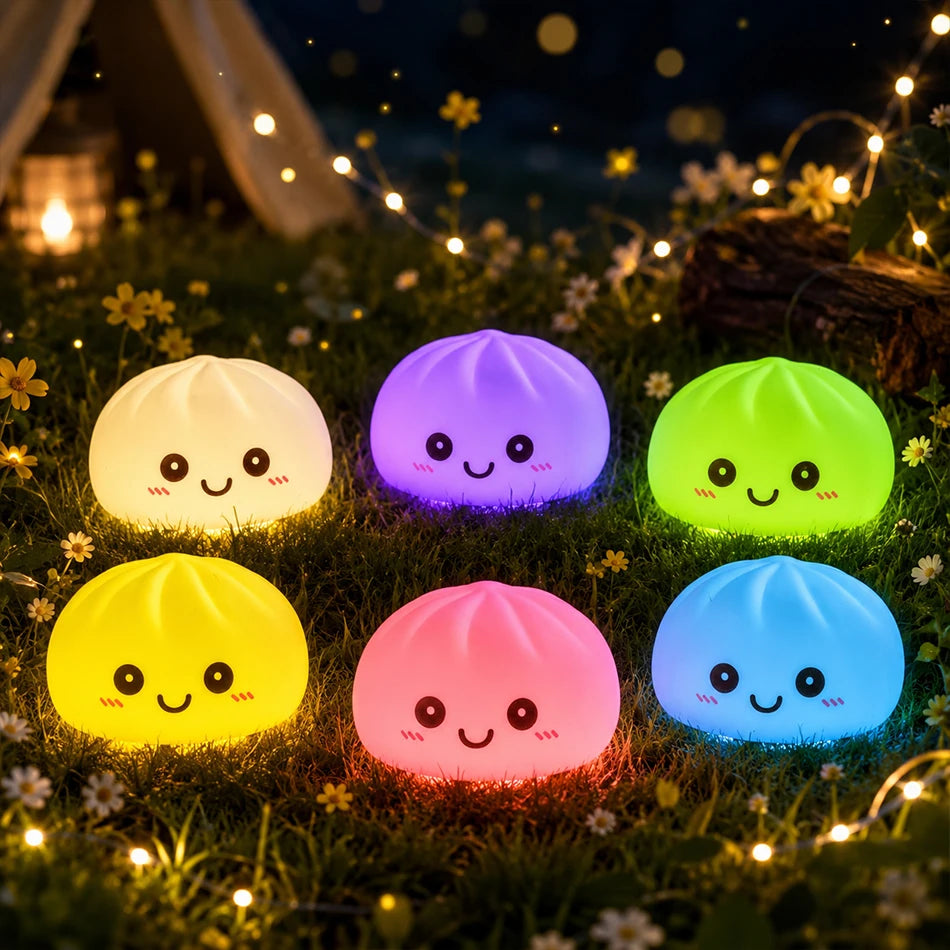 Luminárias noturnas em formato de bolinho