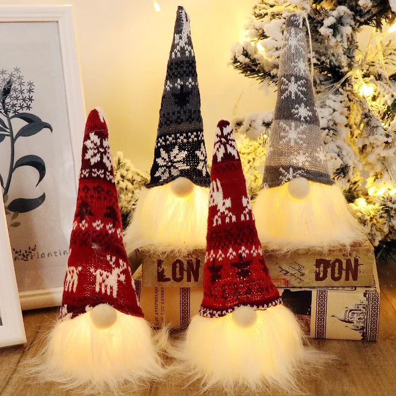 20/30cm LED Faceless Doll Elf Gnome with Lights Christmas Decoration Home Merry Christmas Navidad Children New Year Gift 2025