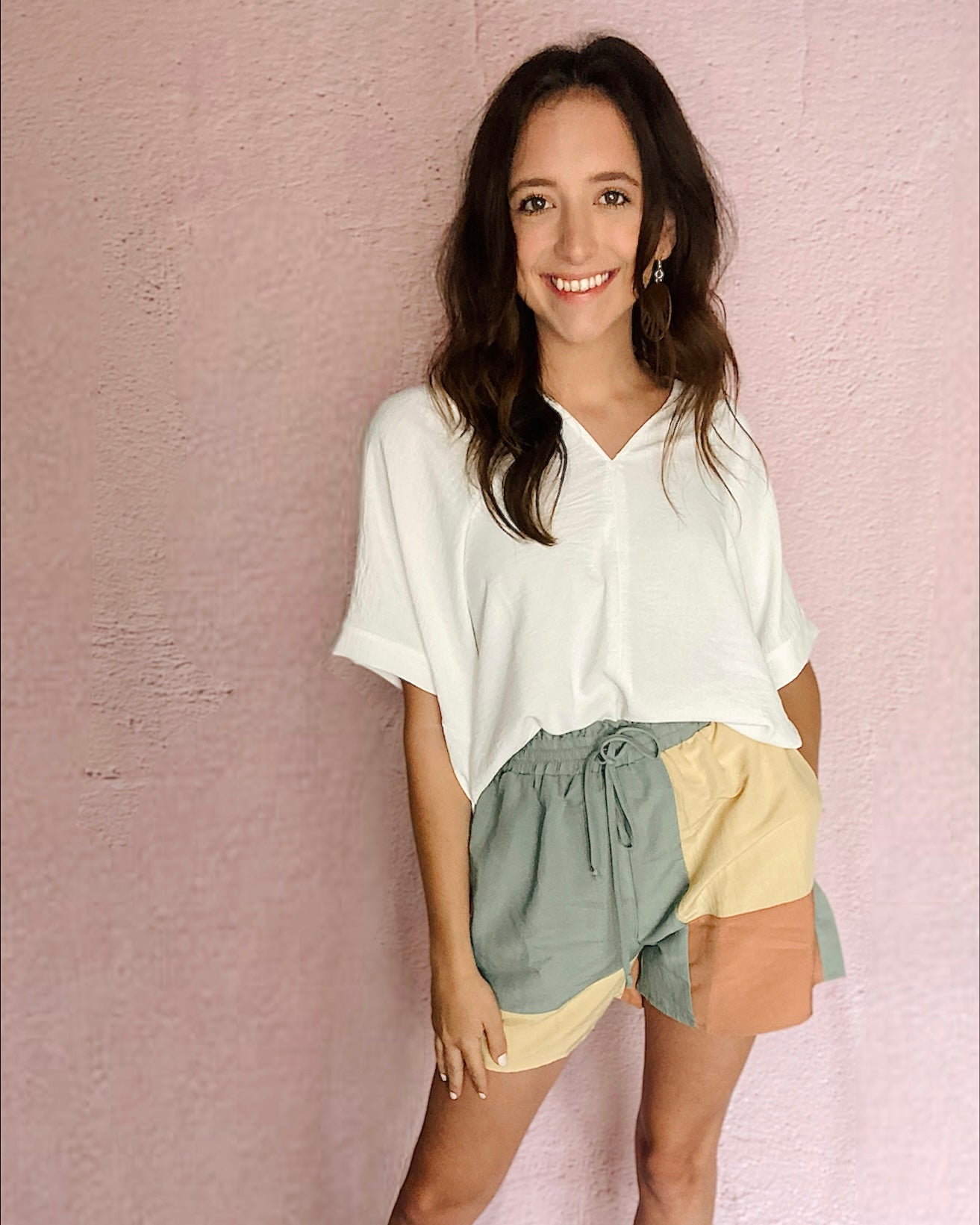 Sage Colorblock Shorts