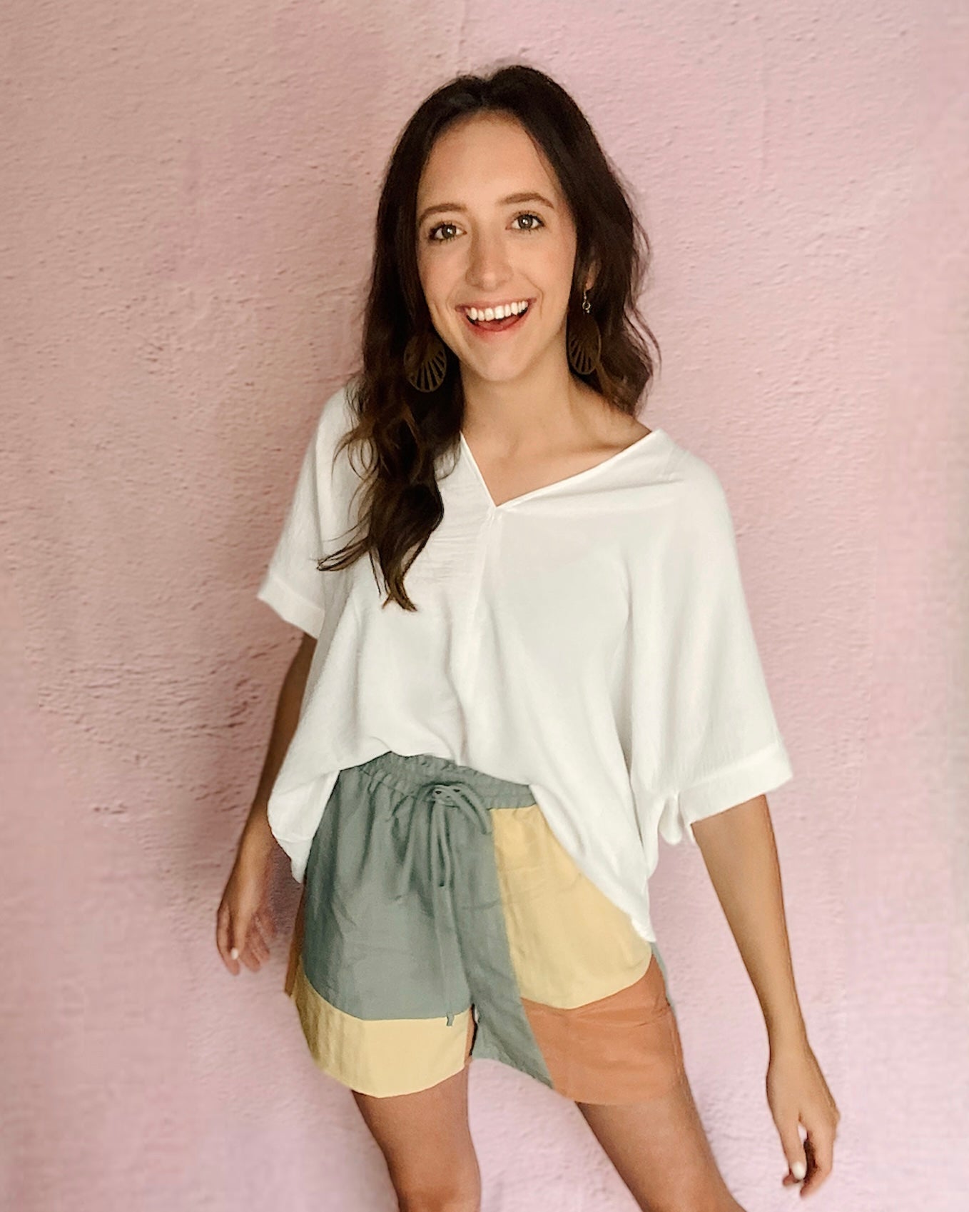 Sage Colorblock Shorts