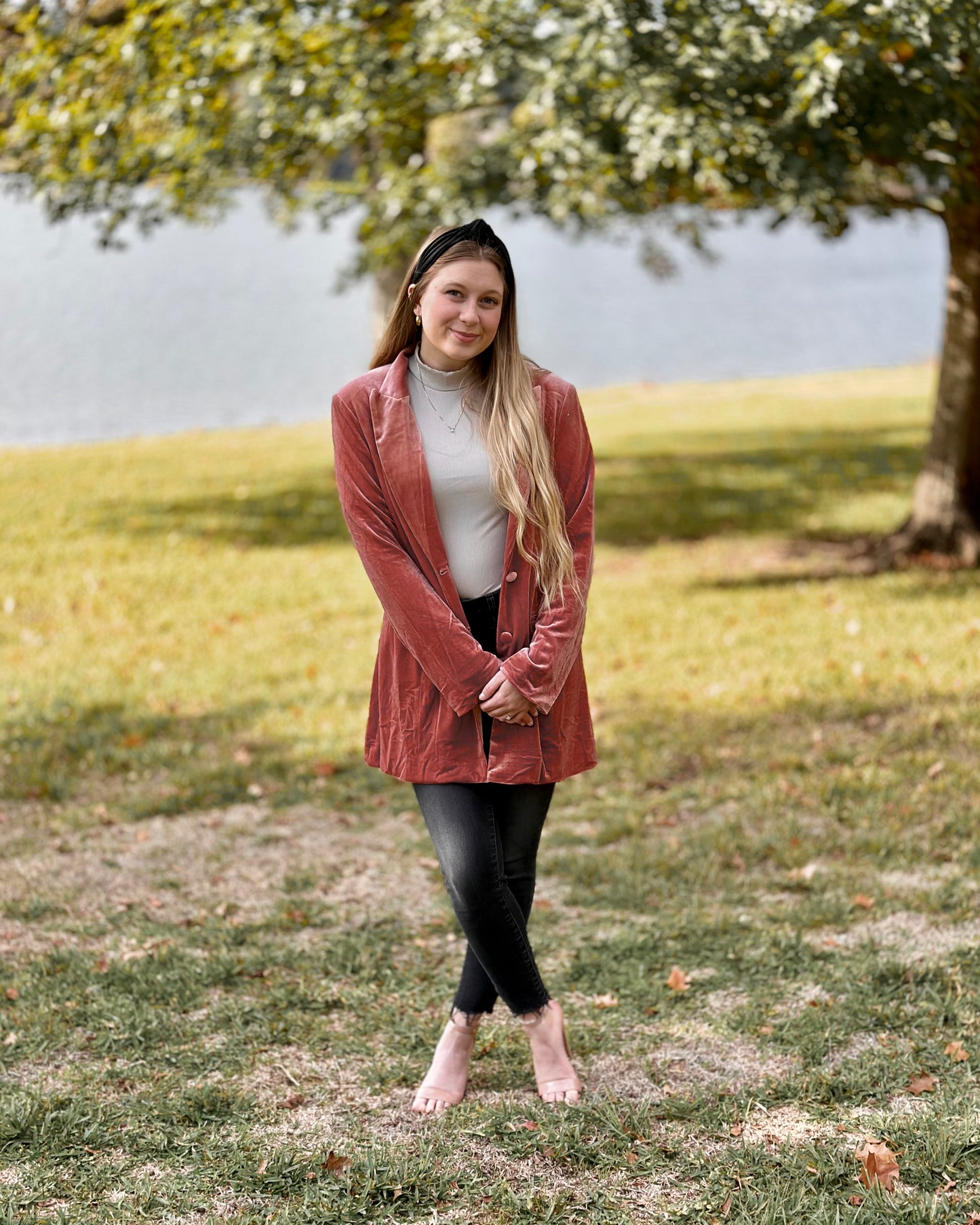 Pink Velvet Blazer