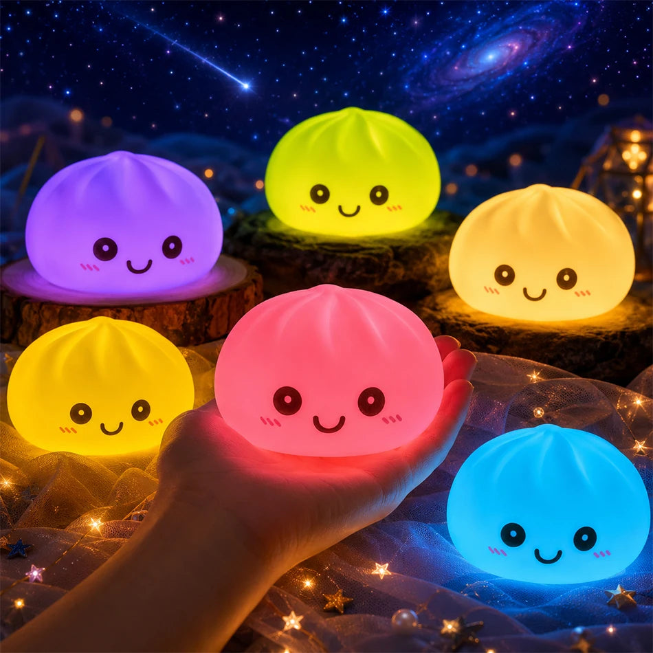 Luminárias noturnas em formato de bolinho