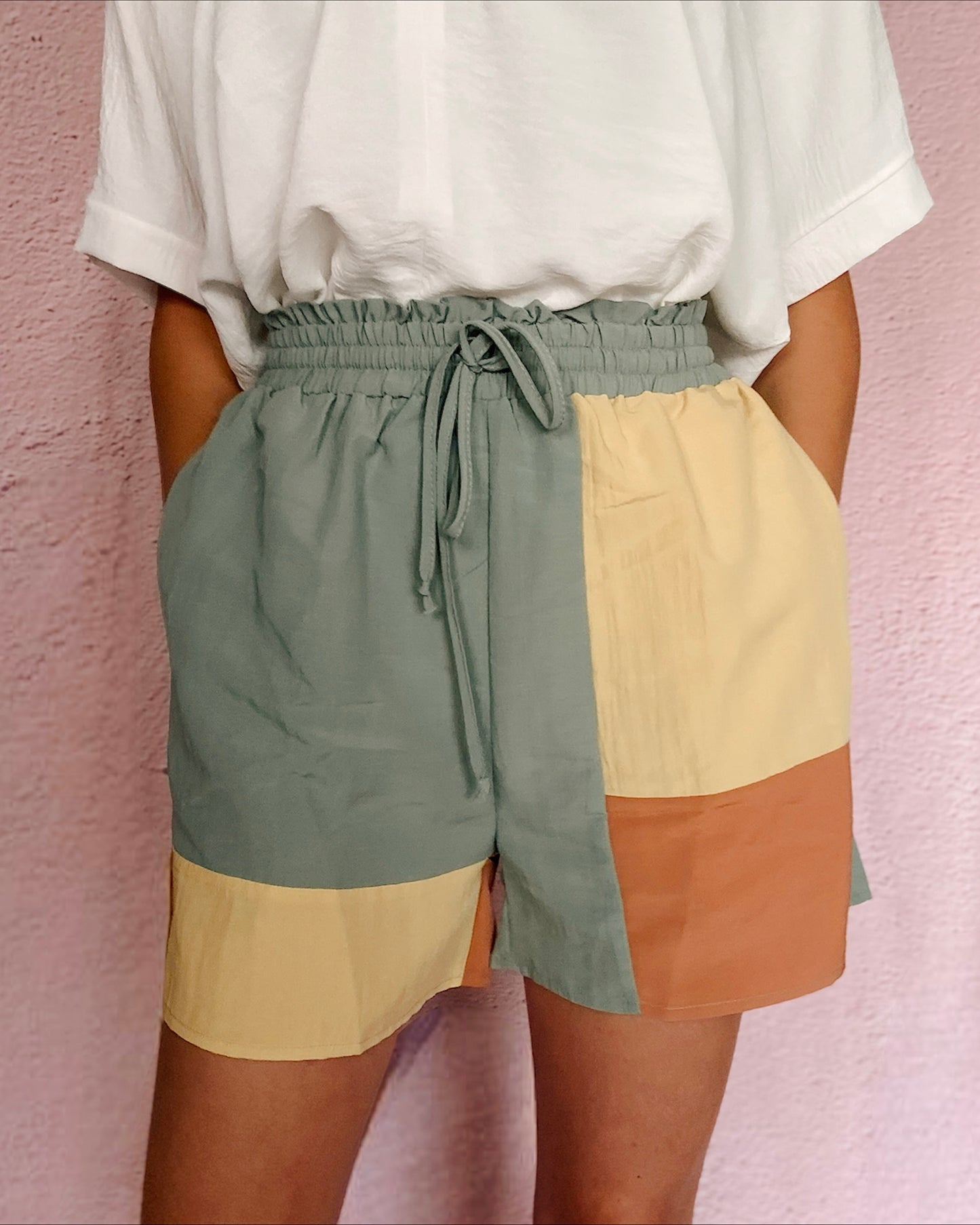 Sage Colorblock Shorts